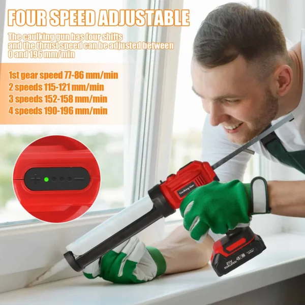 Electric Caulking Gun for Makita 18V Battery Cement Glass Adhesive Glue Seal Sealant Tool 4Gear Wireless Glass Glue Gun - Bild 5
