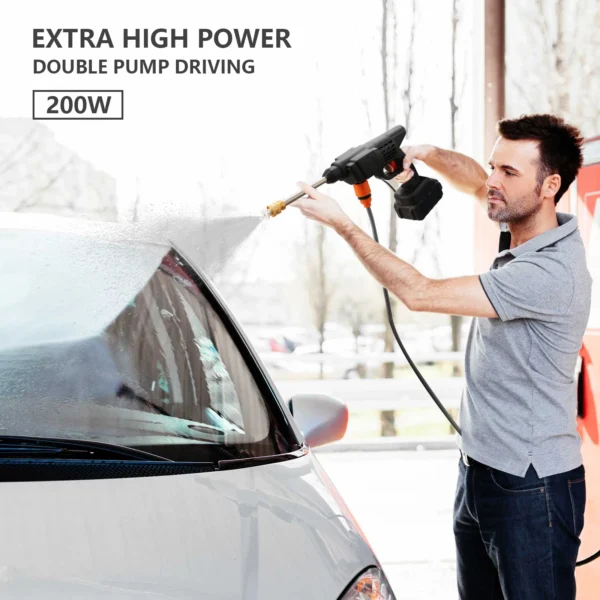 Electric High Pressure Wash Rechargeable Car Wash Gun Cordless Electric Water Gun Foam Machine for Makita 21V Battery - Bild 2