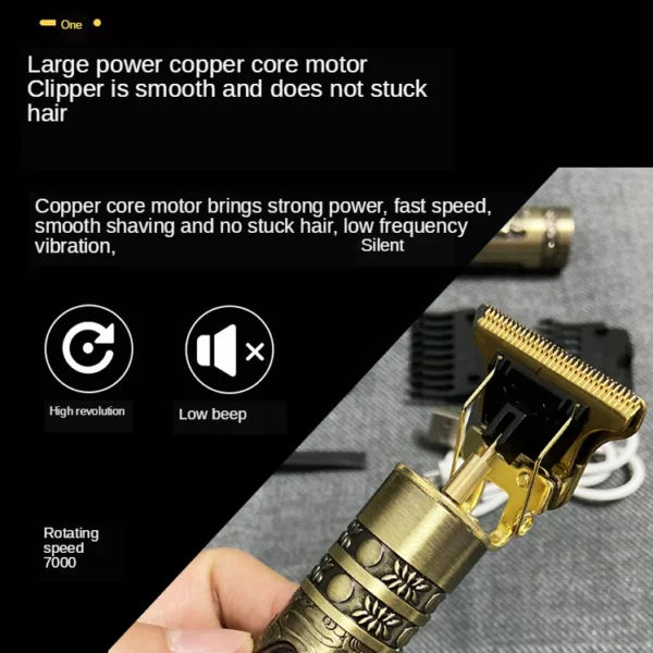T9 Hair Clipper Repair Beard Shaving Body Hair Trimmer Clippers Electric Machine Men Haircut Machine 0mm Barber Shaver - Bild 20