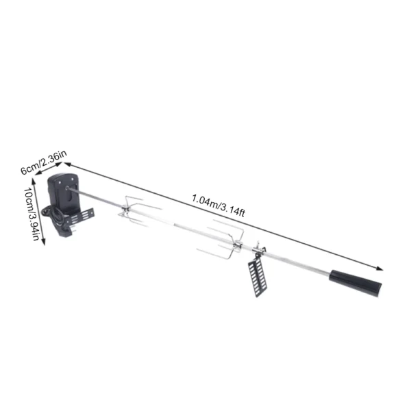 Electric Skewer BBQ Grilling Skewer with Stainless Steel Motor Rotary Barbecue Skewer Gas Grill Automatic Rotation - Bild 5