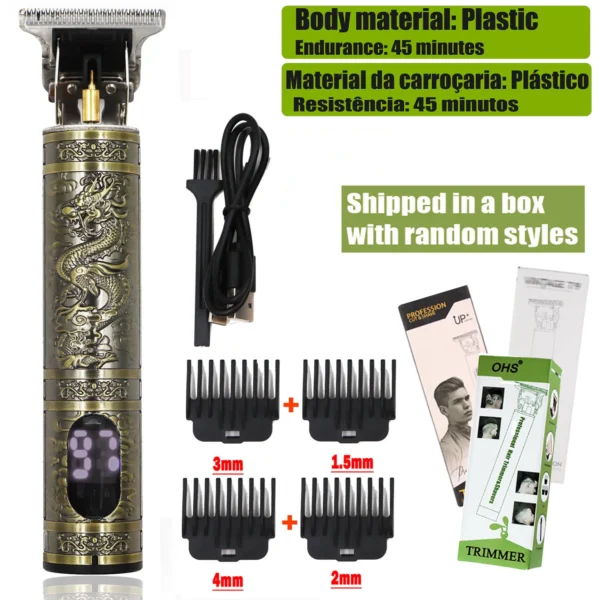 T9 Hair Clipper Repair Beard Shaving Body Hair Trimmer Clippers Electric Machine Men Haircut Machine 0mm Barber Shaver - Bild 10