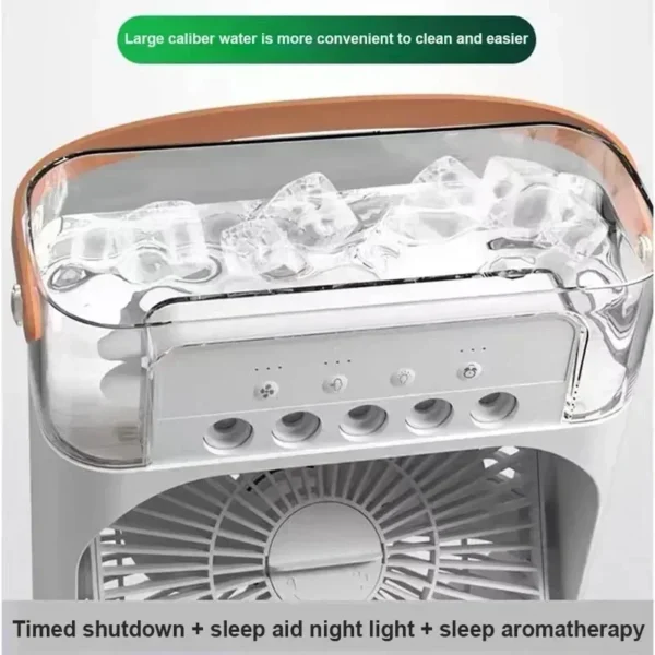 New 3 In 1 Fan AIr Conditioner Household Mini Air Cooler LED Night Light Portable Humidifier Air Adjustment Fan Office Home Fan - Bild 12