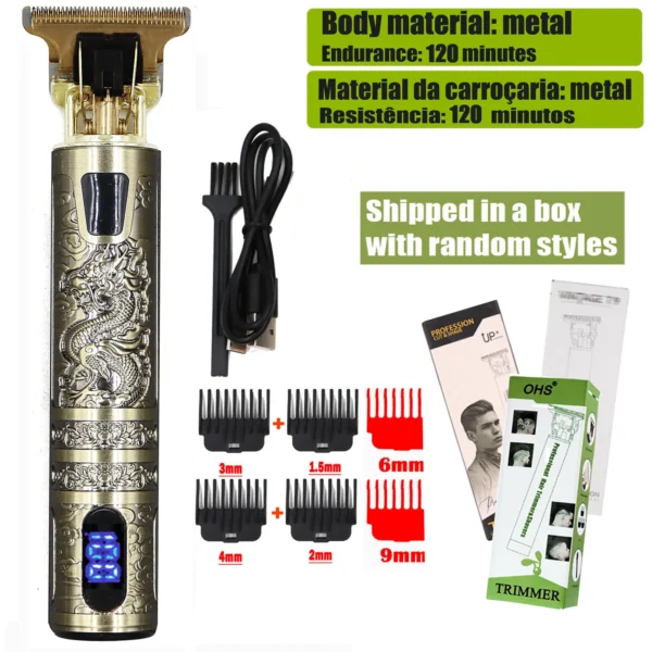 T9 Hair Clipper Repair Beard Shaving Body Hair Trimmer Clippers Electric Machine Men Haircut Machine 0mm Barber Shaver - Bild 9