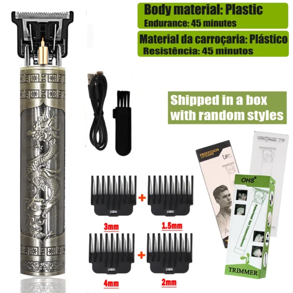 T9 Hair Clipper Repair Beard Shaving Body Hair Trimmer Clippers Electric Machine Men Haircut Machine 0mm Barber Shaver - Bild 13