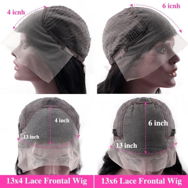 13x4 Lace Front Human Hair Wigs Brazilian Body Wave Lace Front Wig 13x6 HD Lace Frontal Wigs For Women Human Hair Closure Wig - Bild 6