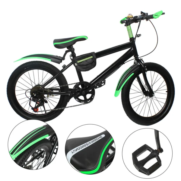 20"  7 Speeds Mountain Bike Kids Bicycle Dual-Disc Brakes Unisex Children's Bicycle Height Adjustable MTB Boys Girls Riding Bike - Bild 2