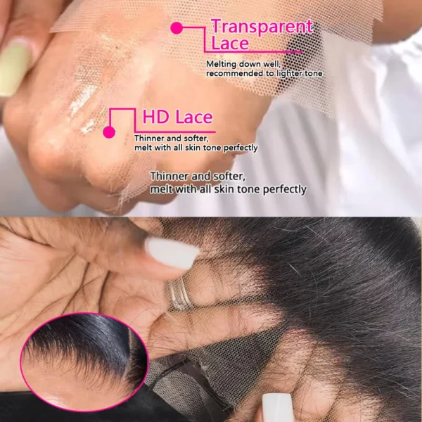 13x4 Lace Front Human Hair Wigs Brazilian Body Wave Lace Front Wig 13x6 HD Lace Frontal Wigs For Women Human Hair Closure Wig - Bild 4