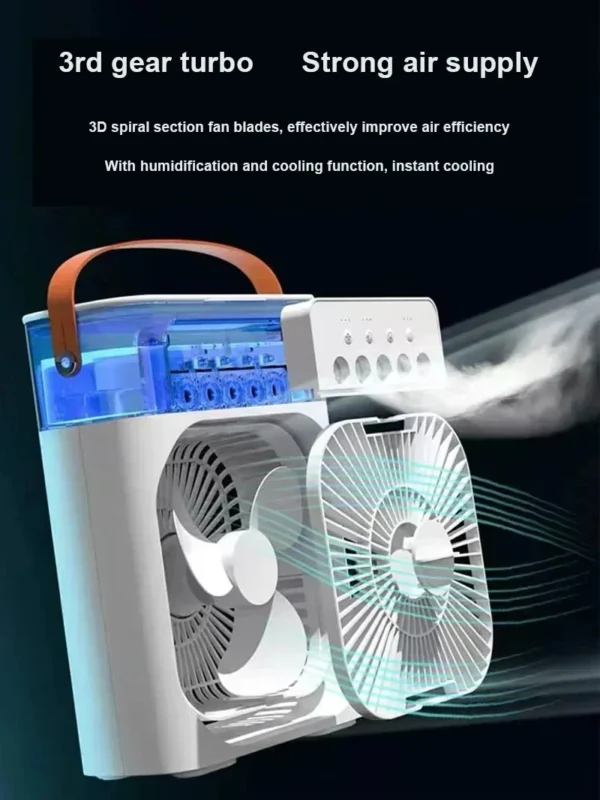 New 3 In 1 Fan AIr Conditioner Household Mini Air Cooler LED Night Light Portable Humidifier Air Adjustment Fan Office Home Fan - Bild 10