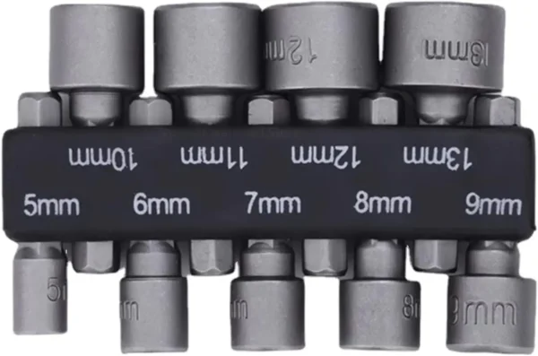 9pcs/set 5mm-13mm Hex Sockets Sleeve Nozzles Nut Driver Set Screwdriver Set Schroevendraaier Set Bits Sets Tools Socket Wrenches - Bild 2